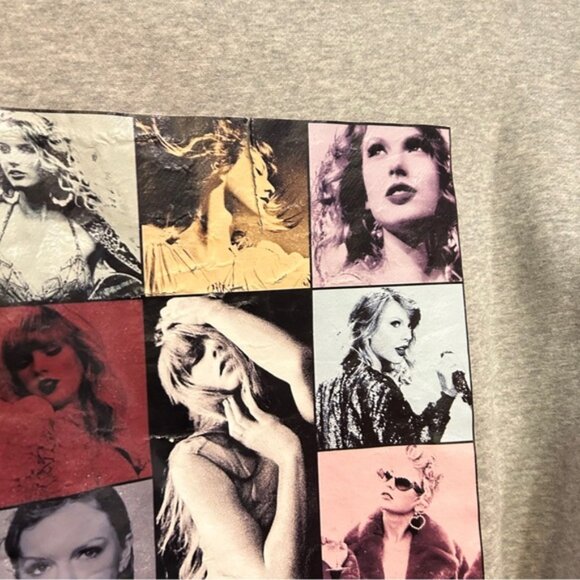 Taylor Swift The Eras Tour Quarter Zip Sweatshirt Grey Multi Size Medium - Picture 4 of 6